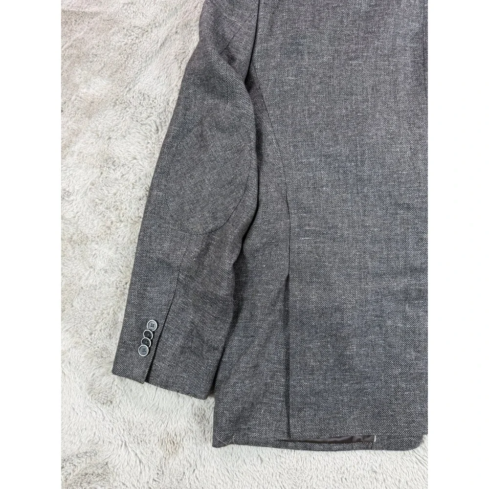 Joseph Abboud Heritage Men's 46 Regular Slim‎ Fit Blazer Jacket Gray Linen Wool